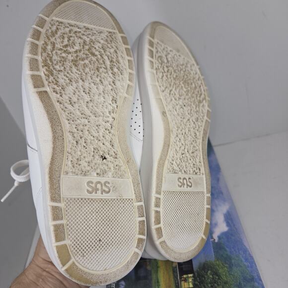 Vtg SAS Shoes Womens 6.5 Free Time White Comfort Walking Made In USA Walking - Picture 13 of 16